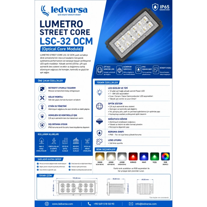 LUMETRO STREET CORE LSC-32 RGB OCM