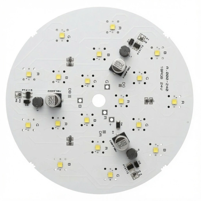 MDA000-240 18W–48W Ayarlanabilir 24V DC RGB / Tek Renk 18 LED 3535 PT4115 Kontrollü LED Modülü