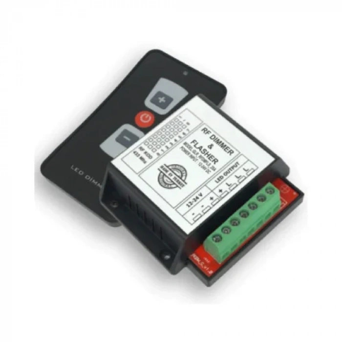 RF Dimmer ve Flasher Tek Kanal 20A 12-24V DC