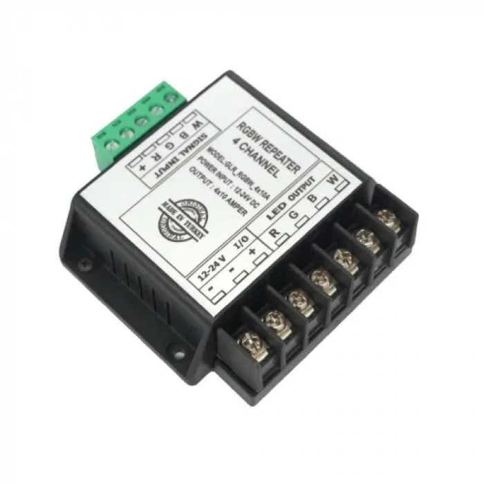 RGBW Repeater 4 Kanal 4x10A 12-24V DC
