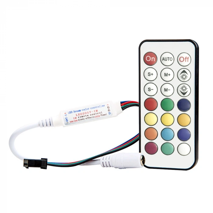 SP104E RF Kumandalı Pixel LED Kontrol Cihazı | 5-24V DC | 2048 Pixel | SPI Controller