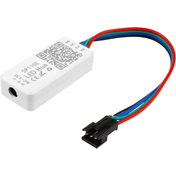 SP110E Bluetooth Pixel LED Kontrol Cihazı 5-24V DC | 1024 Pixel | RGB / RGBW | SPI Pixel LED Controller