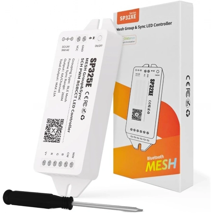 SP325E BLE Mesh RGBCCT PWM LED Kontrol Cihazı Bluetooth Mesh Teknolojisi ile Akıllı, Güçlü ve Profesyonel LED Kontrolü