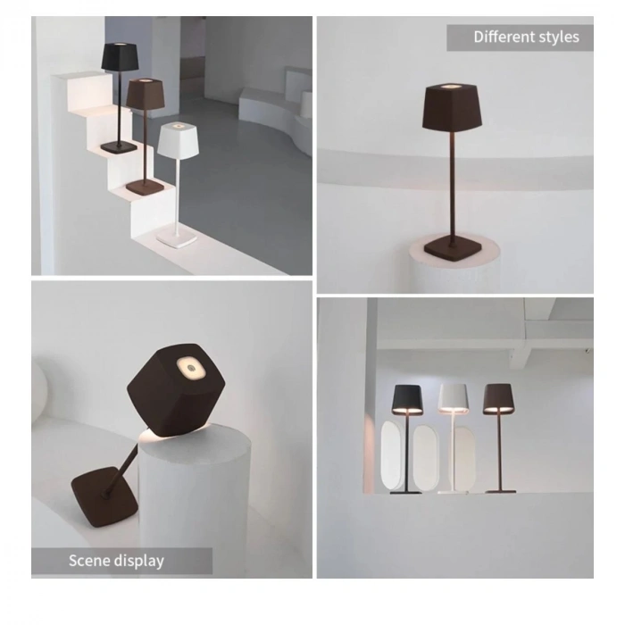 TRAPOWER LuxSeri Dokunmatik & Şarjlı Kablosuz Metal Masa Lambası