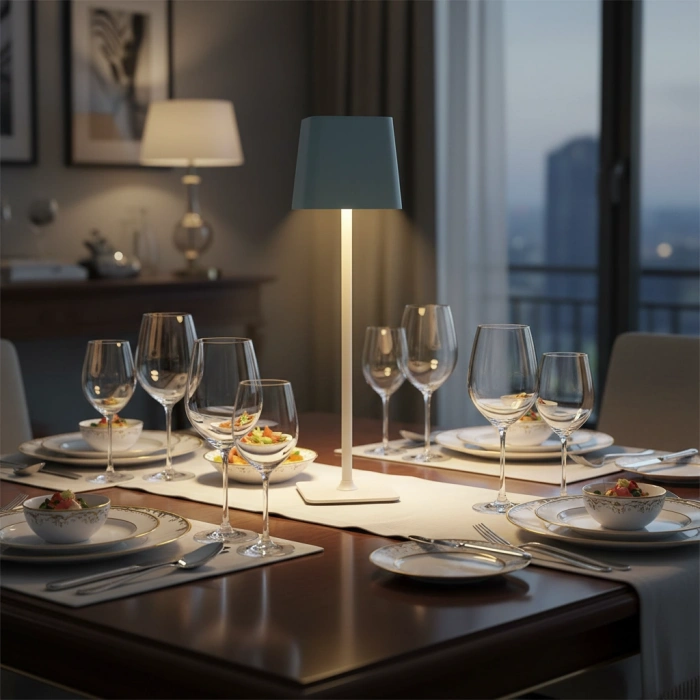 TRAPOWER LuxSeri Dokunmatik & Şarjlı Kablosuz Metal Masa Lambası