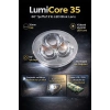 LumiCore 35 – 60° Şeffaf 3’lü LED Blok Lens