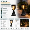 LEDVARSA SOLAR AURA FLAME 3000K IP65 Güneş Enerjili Bahçe Lambası
