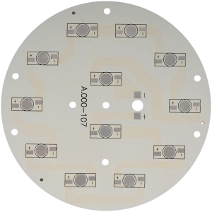 12 LED EMITTER TEK RENK ALUMINYUM PCB A.000-107