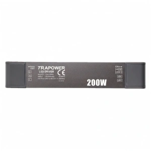 200 Watt TRA5200 Ultra Slim Çift Çıkış 12V-24V Sabit Voltaj LED Sürücü
