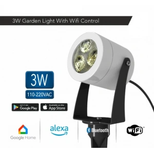 3W IP65 Smart WiFi & Bluetooth LED Bahçe Peyzaj Spotu | 110-220V AC | LM GLOX 3 SMART PRO