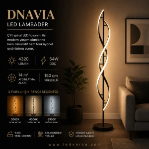 Dnavia LED Lambader | 54W 4320LM Çift Spiral DNA Tasarım
