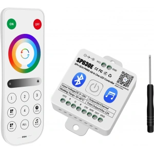SP630E Bluetooth SPI & PWM Akıllı LED Kontrol Cihazı 5-24V DC | SPI + 5CH PWM | RGB / RGBW / RGBCCT / CCT | Müzik Senkronizasyonu