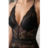 Kadın Siyah Dantel Sırtı Ip Detaylı Babydoll – Modern ve Şık Tasarım