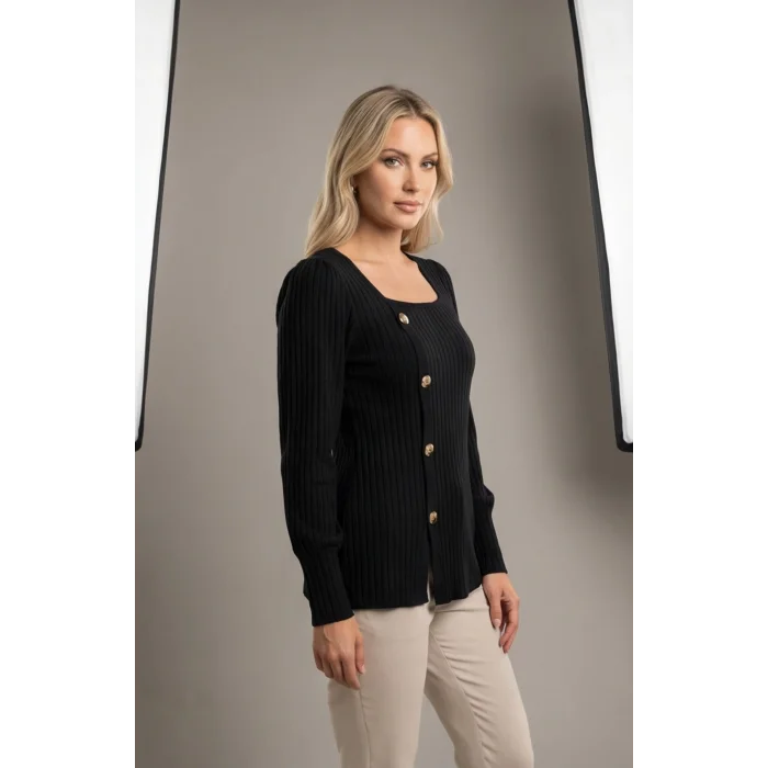 Kadın Uzun Kollu Düğmeli Mevsimlik Bluz – Yumuşak Dokulu, Esnek ve Sıcak Tutan Kumaş