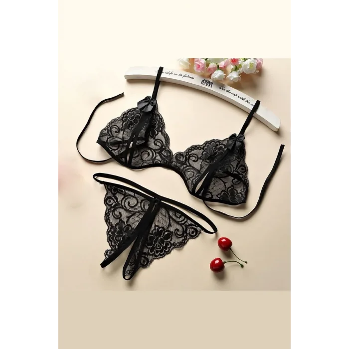 Kadın Dantelli Sütyen Külot Takımı 5li Set