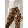 Kadın Leopar Desenli Yüksek Bel Dar Kesim Esnek Tayt – Modern ve Şık Tasarım