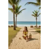 Kadın Fosforlu Şortlu Belden ve Boyundan Bağlamalı Bikini Takımı