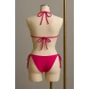 Kadın Fuşya Yandan Bağlamalı Bikini Mayo Takımı