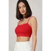 Kadın Kırmızı Ip Askılı Crop Top Büstiyer – Modern ve Şık Tasarım