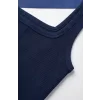 Kadın Lacivert Kalın Askılı Crop Top Büstiyer – Modern ve Şık Tasarım
