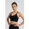 Kadın Siyah Çarpraz İpli Spor Büstiyer – Modern ve Şık Tasarım