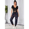 Kadın Siyah Çift Fermuarlı Yarım Kol Crop Top Bluz – Şık, Rahat ve Kolay Kombinlenebilir