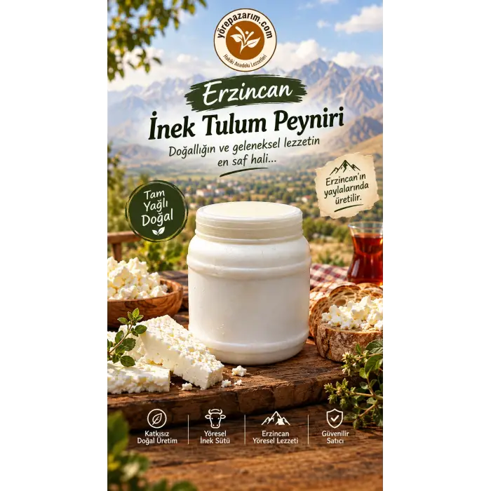 Erzincan İnek Tulum Peyniri 970 Gr