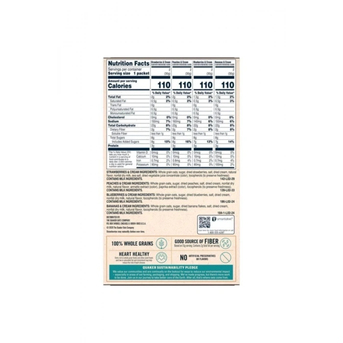 Oatmeal Fruit & Cream Müsli 8 Paket 240 Gr.