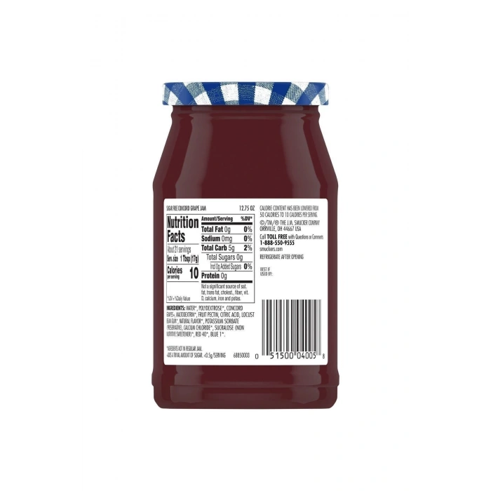 Smuckers Sugar Free Concord Grape Jam 361 Gr.