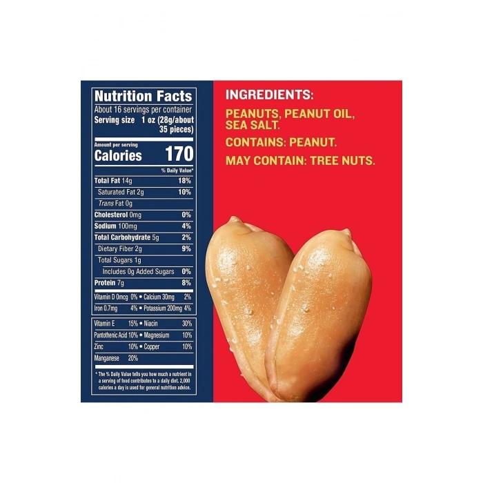 Cocktail Peanuts Salted 453 Gr.