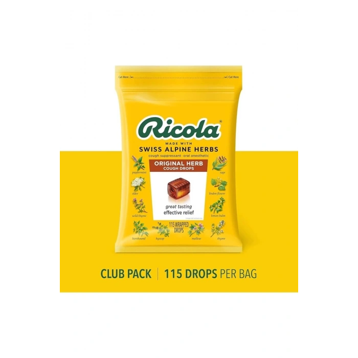 Ricola Made Wıth Swıss Alpıne Herbs Orıgınal Herb Bitkisel Şeker 21 Tane