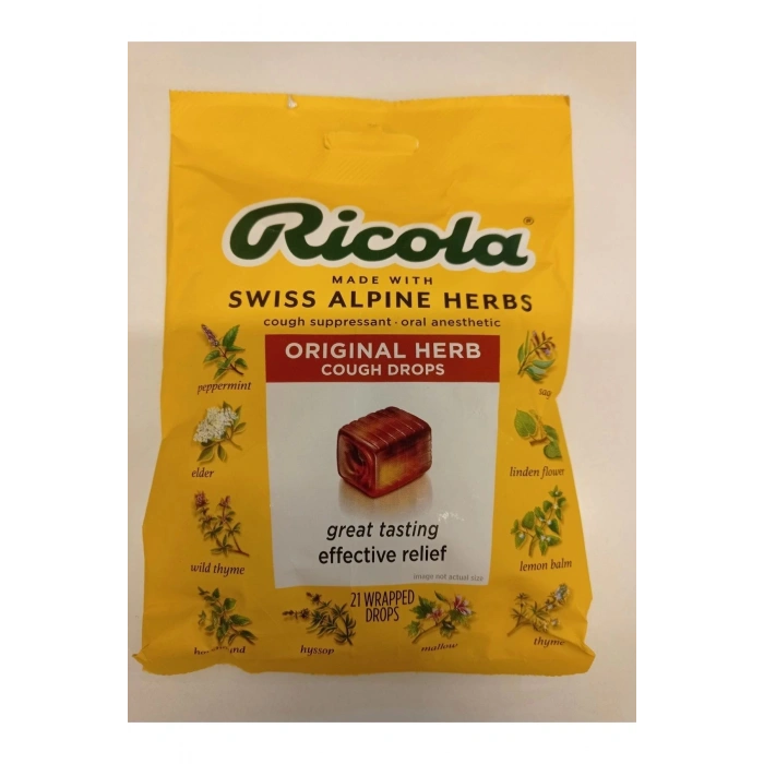 Ricola Made Wıth Swıss Alpıne Herbs Orıgınal Herb Bitkisel Şeker 21 Tane