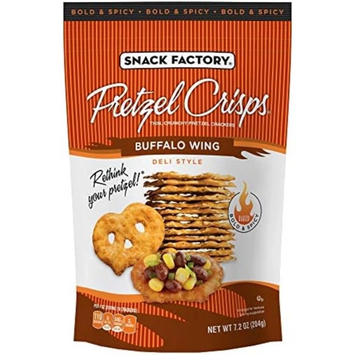 Snack Factory Pretzel Crisps Buffalo Wing Delı Style Cips 204 gr