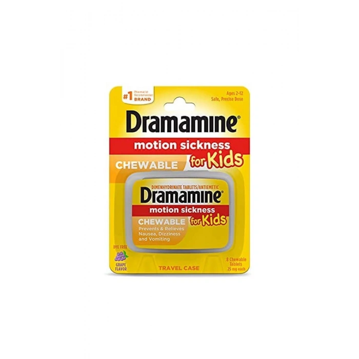 Dımenhydrınate Tablet Antıemetıc Motion Sickness Chewable For Kids 8 Adet 25 mg