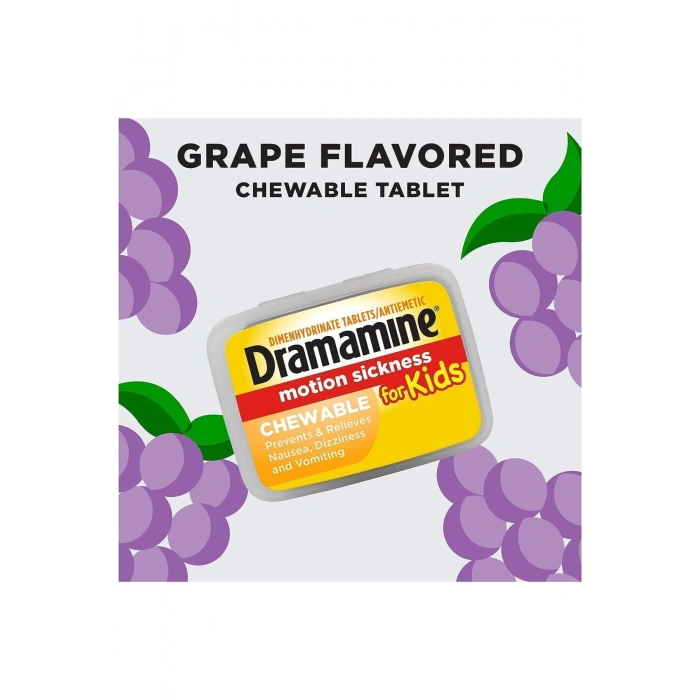 Dımenhydrınate Tablet Antıemetıc Motion Sickness Chewable For Kids 8 Adet 25 mg