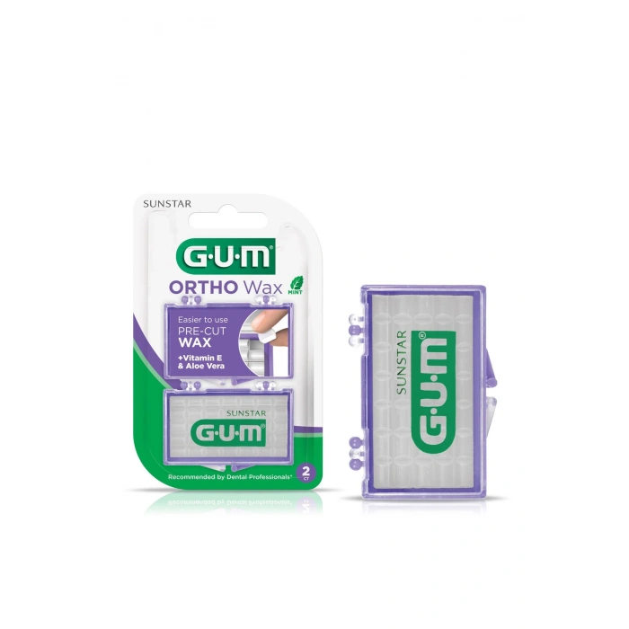 Gum Ortho Wax Sunstar Easier to Use Pre-Cut Vitamin E Aloe Vera