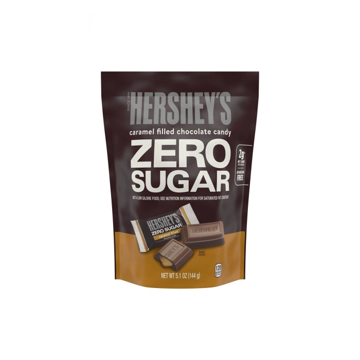 Zero Sugar Caramel Filled Chocolate Candy Şekersiz Çikolata 144 gr