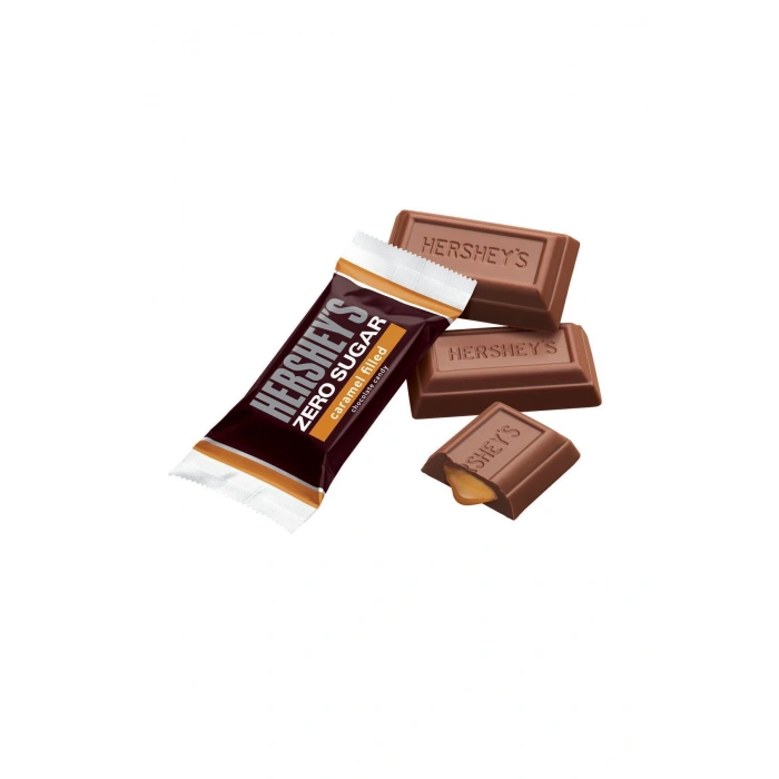 Zero Sugar Caramel Filled Chocolate Candy Şekersiz Çikolata 144 gr