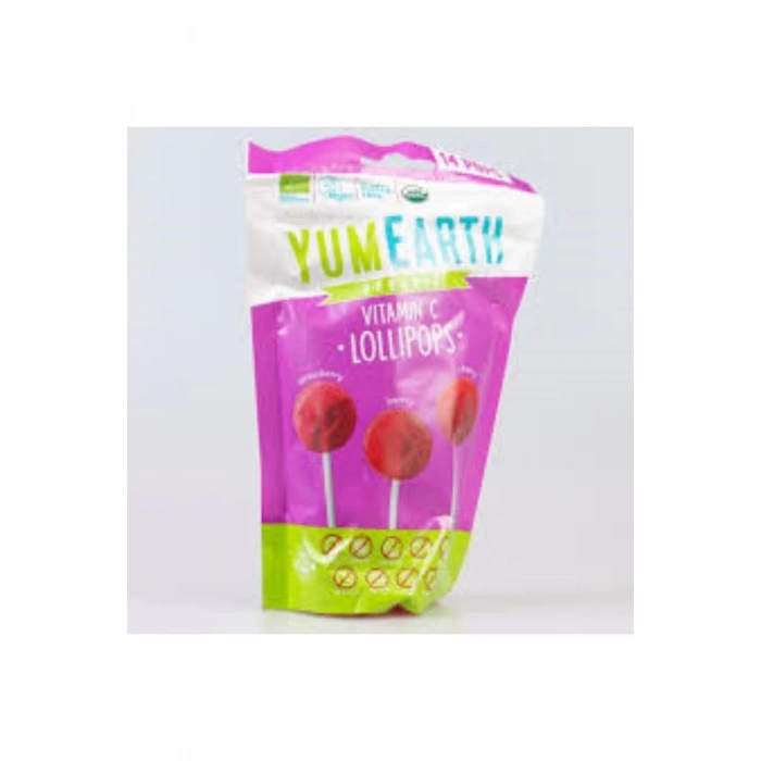 Organıc Lollipops Vitamin C Gluten Free 14 Pops 87 gr