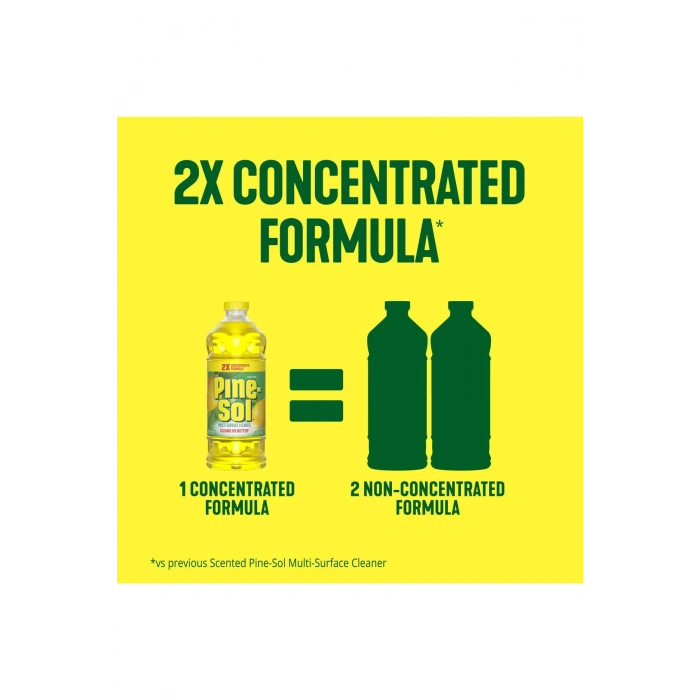 New Lemon Fresh Pınesol 2X Concedtrated Formula Multı-Surface Cleaner Yüzey Temizleyici 709 ml