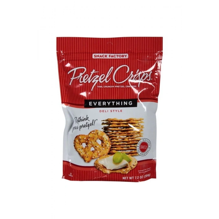 Pretzel Crisps Crunchy Cracker Everythıng Delı Style Kraker 204 gr