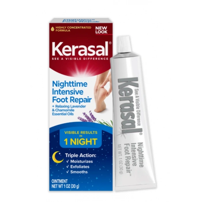 Kerasal See A Vısıble Dıfference Nighttime Intensive Foot Repair Gece Ayak Onarım  Çatlak Topuklar ve Kuru Ayaklar İçin Krem 30 g