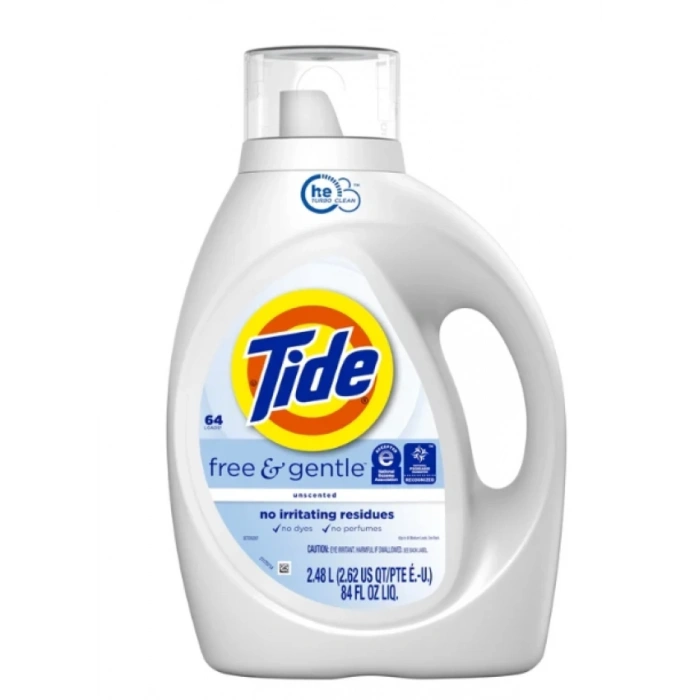 Tide Free & Gentle Unscented Kokusuz Sıvı Çamaşır Deterjan 2.4 Lt.