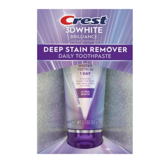 Crest 3D White Brıllıance Deep Staın Remover Daıly Tootpaste Ultra White Diş Macunu 59 gr