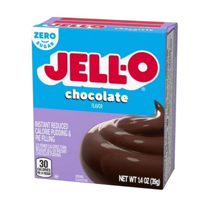 Jell-O Chocolate Zero Sugar İnstant Reduced Calorıe Puddıng & Pıe Fıllıng 39 gr