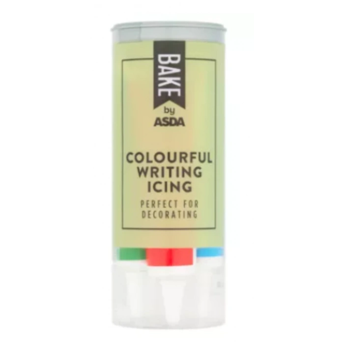 Bake By Asda Colourful Wrıtıng Icıng Perfect For Decoratıng Renkli Yazı Şekerleme Hamuru 76g 4x19g