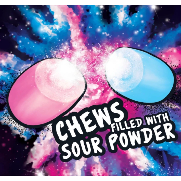 Juıcy Drop Blasts Bazooka Candy Brands Chews Fılled Whıt Sour Powder 140 gr