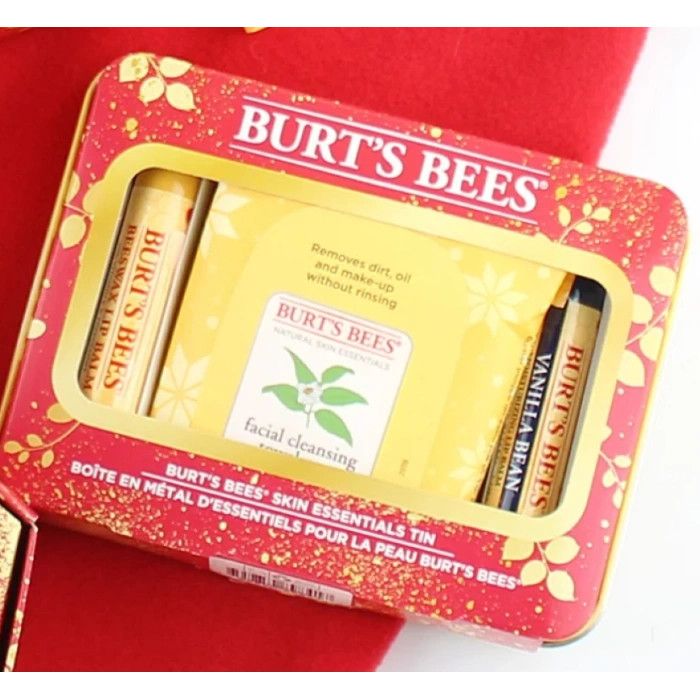 Burts Bees Skın Essentıals Tın Boıte en Metal Essentıals Pour la Peau 3lü Set