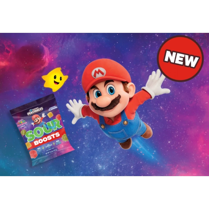 Mr Beast The Marıo Galaxy Movıe Assrted Flavors Sour Boosts Gummy Candy Şekerleme 127 gr