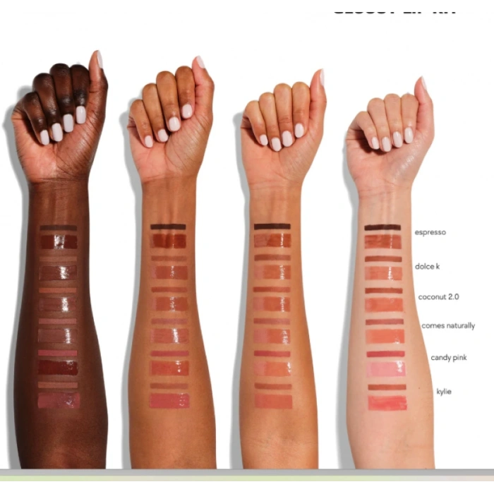 Glossy Lıp Kıt Cosmetıcs Jenner Supple Lıp Glaze 3 ml & Precısıon Pout Lip Liner 1.14 g Coconut